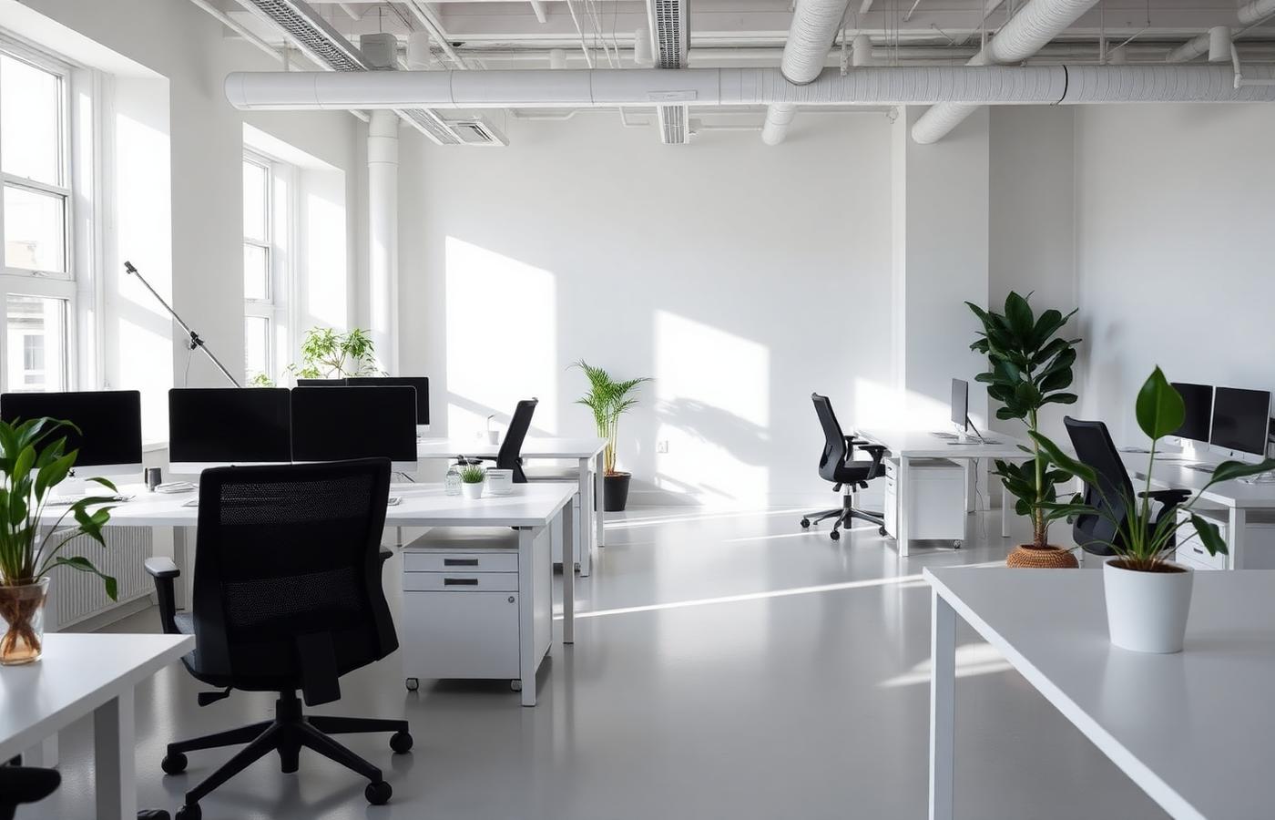 Ljust och rent kontor i Stockholm
